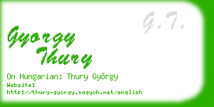gyorgy thury business card